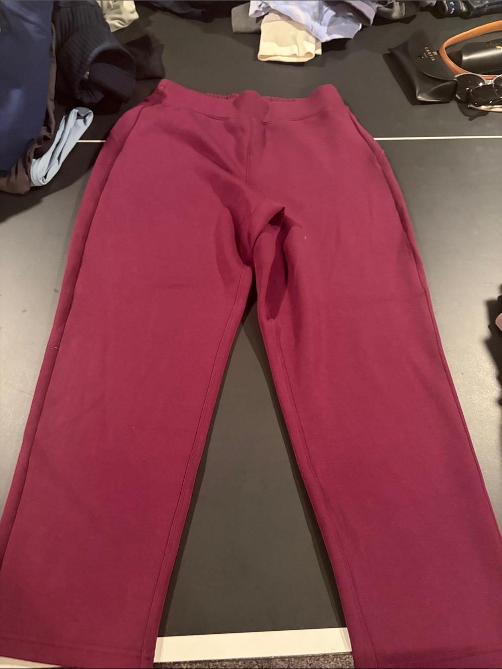 Spanx red sweatpants
